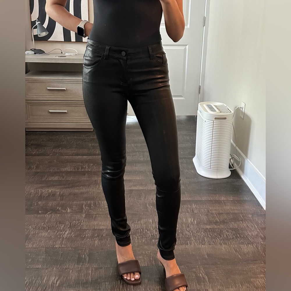 Alice + Olivia Black Leather Pants size 00